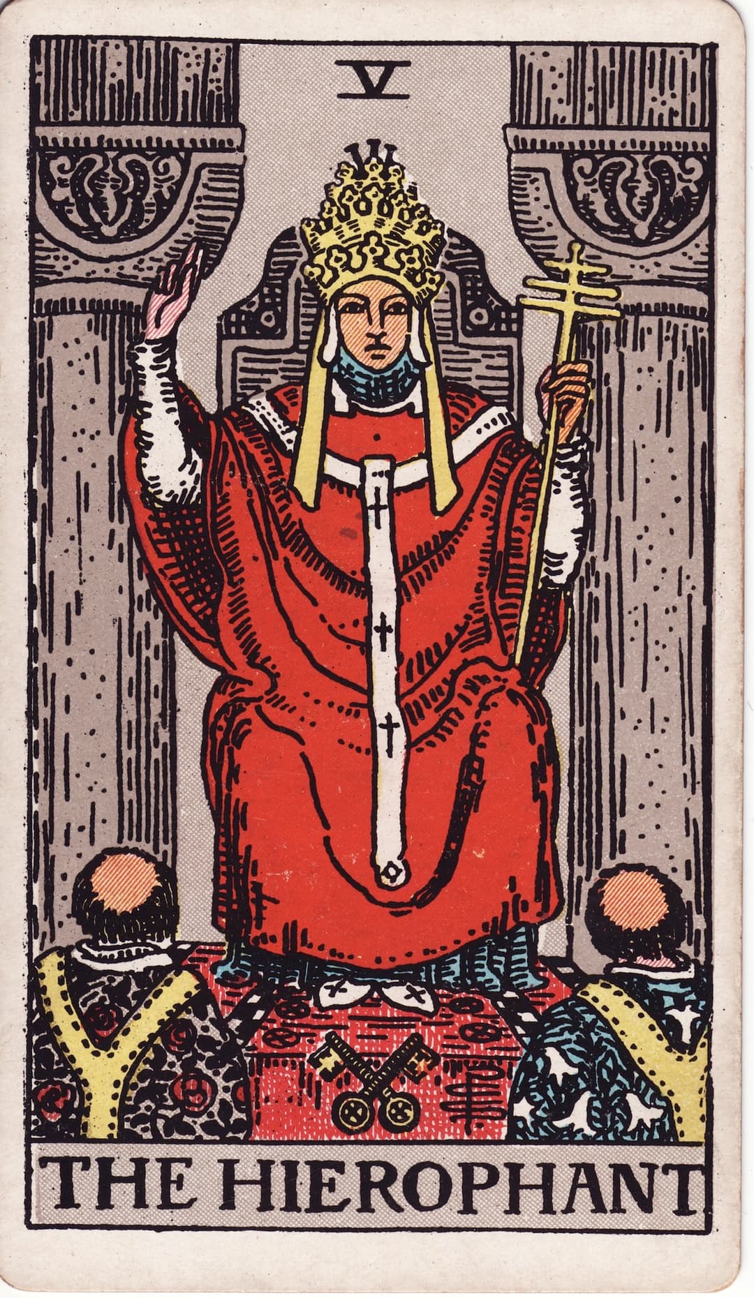 Ilustração da carta O Hierofante